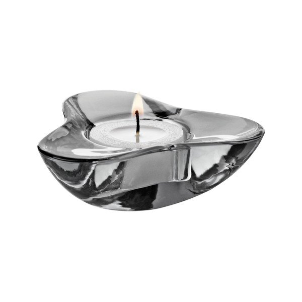 Svícen na čajovou svíčku Aura, šedá