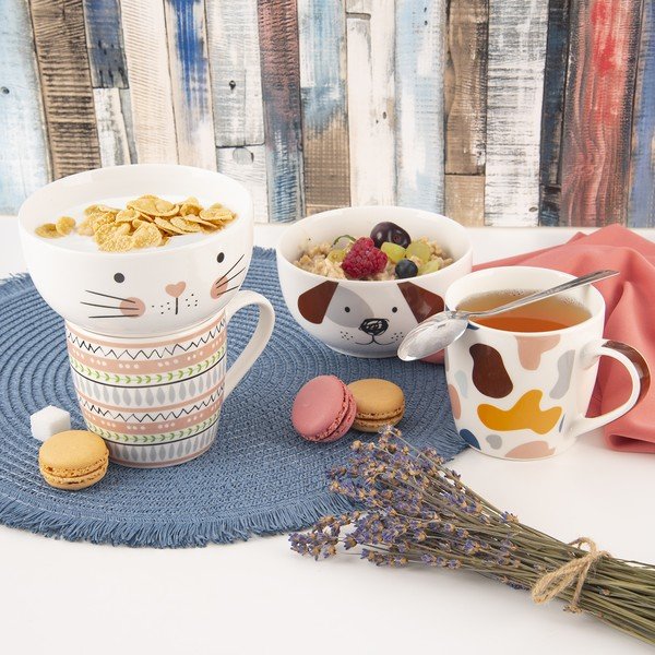 Portselanist tasside ja kausside komplekt 2 tk 350 ml - Orion-image-1