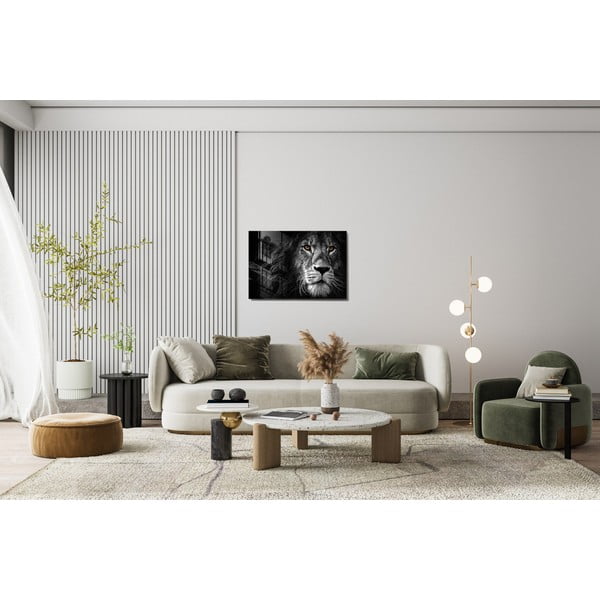 Klaasist maal 70x50 cm Lion - Wallity-image-2