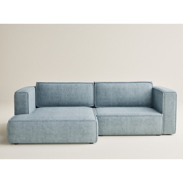 Helesinine šenilldiivanvoodi/panipaigaga nurgadiivan (vasak nurk/diivanvoodiga) Velto - Maison de Rêve-image-2