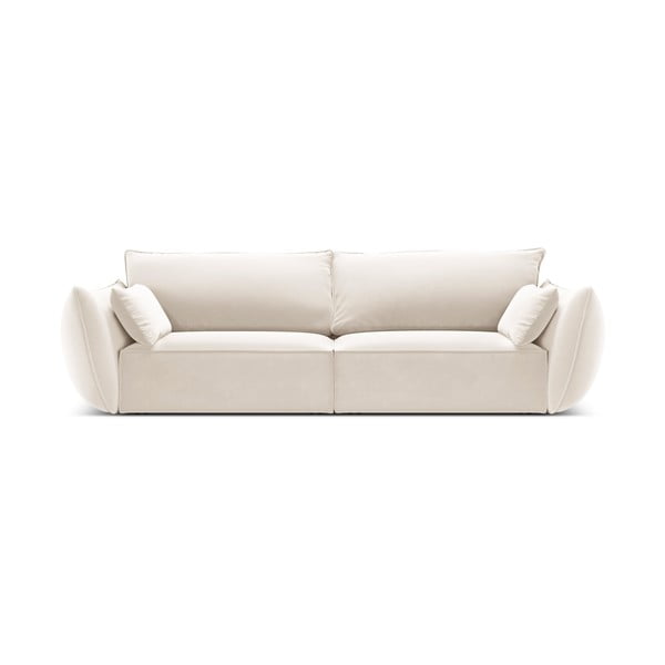 Beež sametist diivan 208 cm Vanda - Mazzini Sofas
