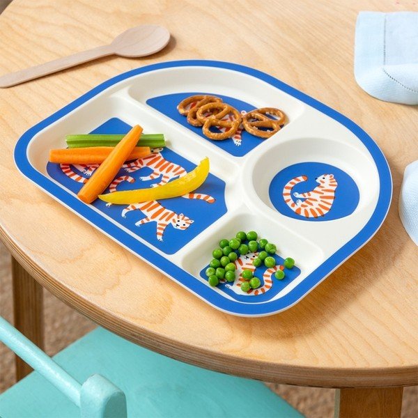 Sinine/beež plastmassist lastetaldrik 21x27 cm Tiger - Rex London-image-1