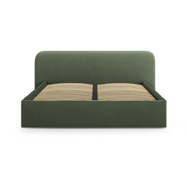 Roheline polsterdatud kaheinimesevoodi koos panipaiga ja voodipõhjaga 180x200 cm Elizabeth - Micadoni-image-3