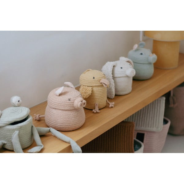 Kreem riidest laste mänguasjakorv ø 15x15 cm Mini Rita the Rabbit - Lorena Canals-image-3