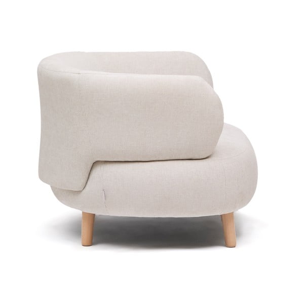 Beež šenillist tugitool Luisa - Kave Home-image-3