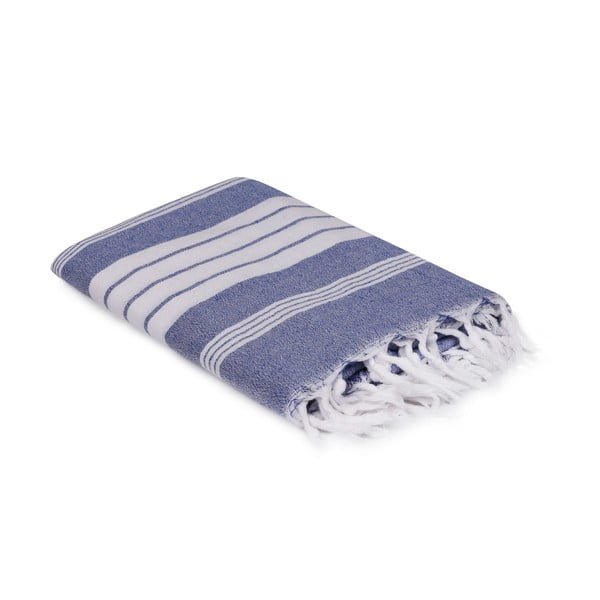 Modro-bílý ručník, 170 x 90 cm