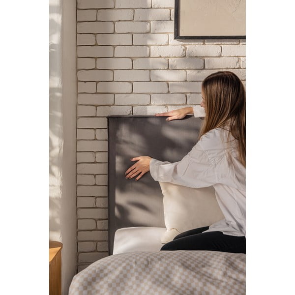 Hall polsterdatud kaheinimesevoodi koos voodipõhja ja panipaigaga 160x200cm Thessa Bold - Bonami Selection-image-3