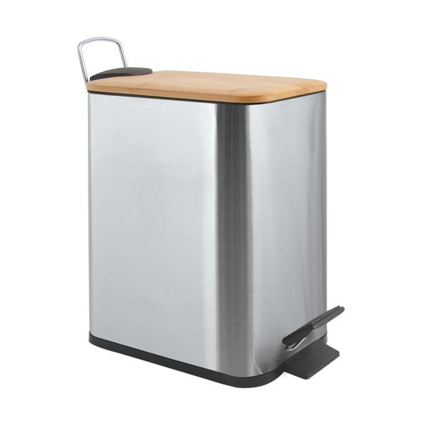 Matt hõbedane terasest prügikast 5 l Erik - Spirella