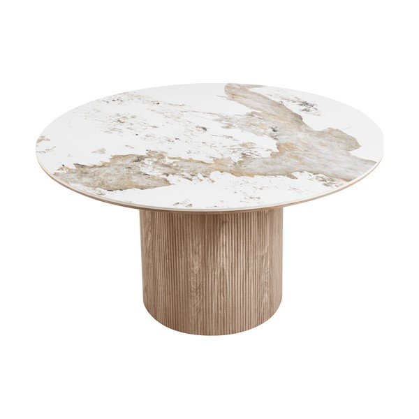 Ümmargune marmorimitatsiooniga söögilaud ø 140 cm Athens - House Nordic-image-2