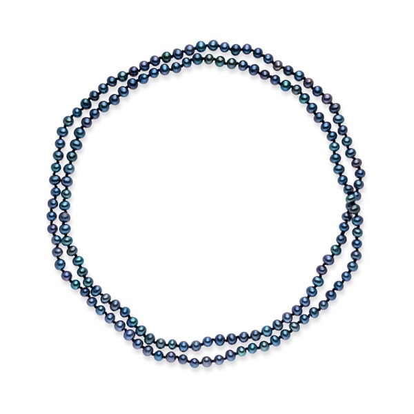 Modrý perlový náhrdelník Nova Pearls Copenhagen Emilie