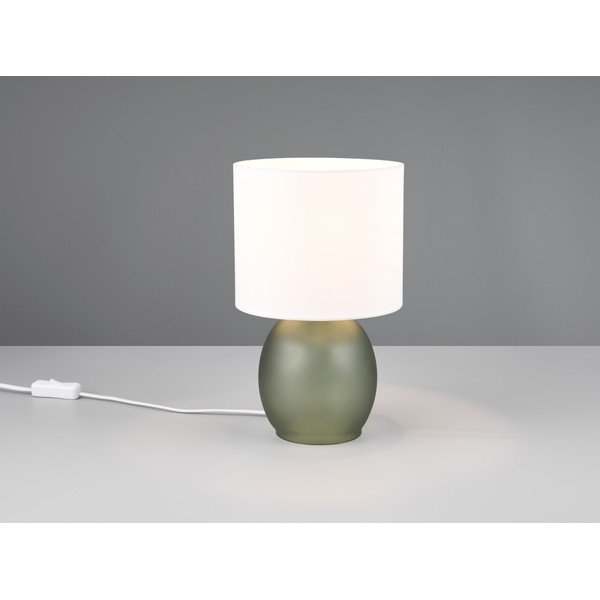 Valge-roheline laualamp tekstiilist varjuga (kõrgus 29 cm) Vela - Trio-image-2