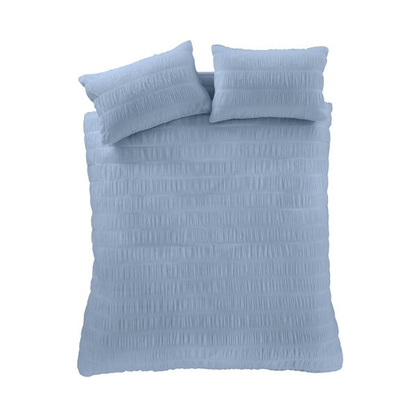 Sinine krepp voodipesu üheinimesevoodile 135x200 cm Seersucker - Catherine Lansfield