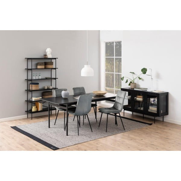 Must tuhkpuidu dekooriga riiul 94x172 cm Angus – Actona-image-4