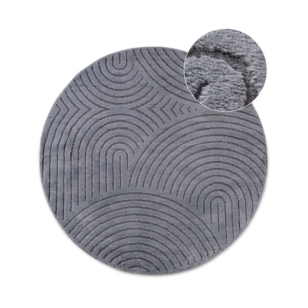 Tumehall ümmargune vaip ø 160 cm Panglao New York Anthracite - Elle Decoration