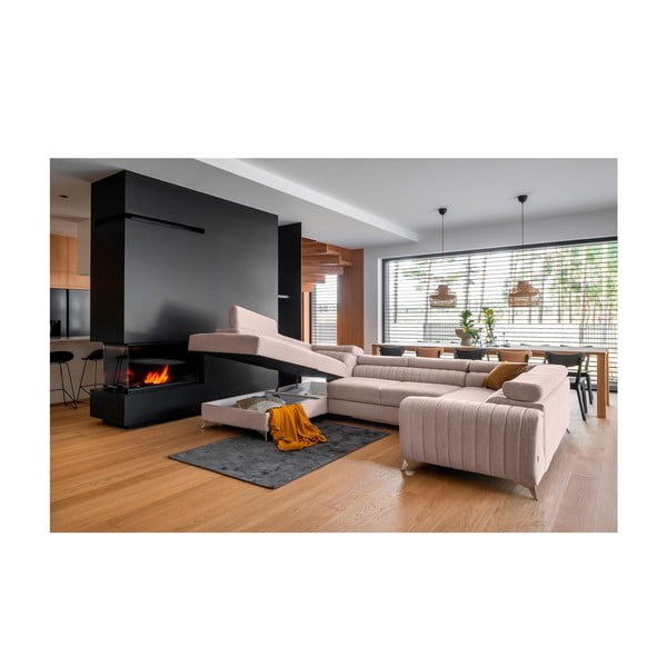 Roosa lahtikäiv/sahtliga nurgadiivan (vasak nurk/U-kujuline) Louis – ELTAP-image-2