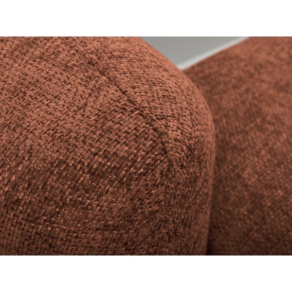 Terrakottapunane panipaigaga šenillist nurgadiivanvoodi (parem nurk) Mele - Makamii-image-1