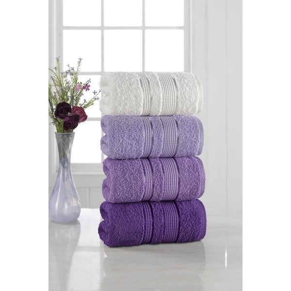 4 rätiku komplekt Puhas puuvillane lilla, 50 x 85 cm Soft - Cotton Pure