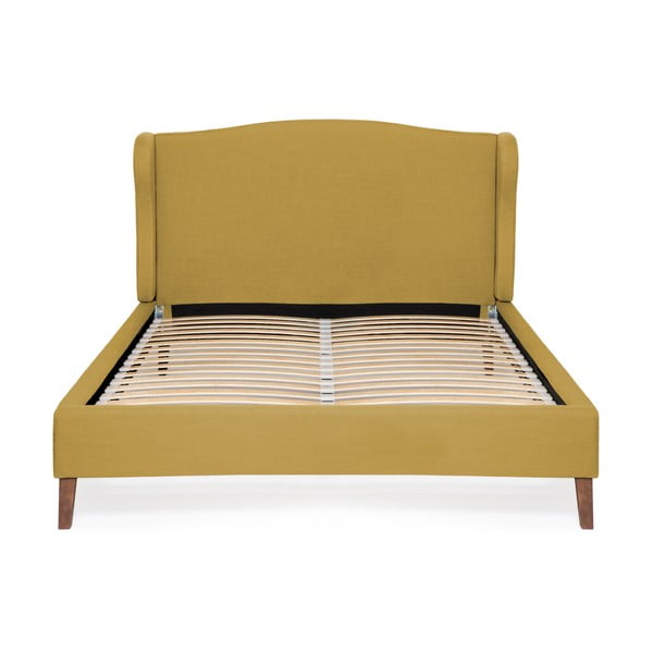 Kukuřičně žlutá postel Vivonita Windsor Linen, 200 x 140 cm