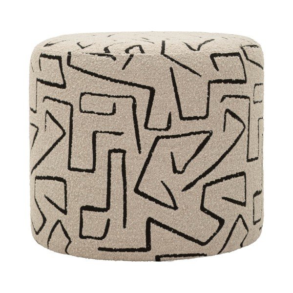 Bouclé kangast beež pouf Nairobi - Mauro Ferretti