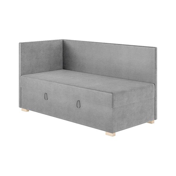 Hall nurga lastevoodi koos madratsiga koos hoiuruumiga 90x200 cm Flexi – Ghado-image-3