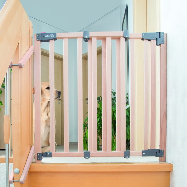 Puiduvärvi pöögi täispuidust turvavärav – Roba-image-3