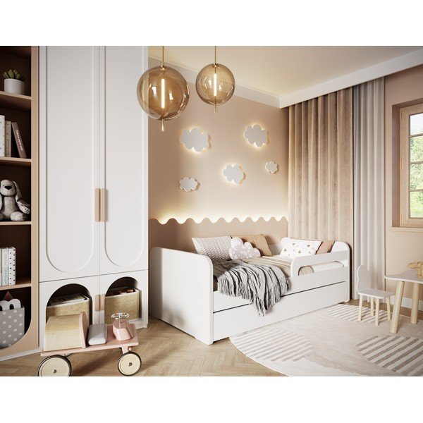 Valge lastevoodi koos voodipõhjaga 80x200 cm Duuli - ELTAP-image-2