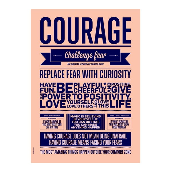 Autorský plakát Courage, 70x100 cm