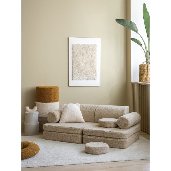 Helepruun bukleekangast laste diivan 132 cm Settee - Wigiwama-image-3