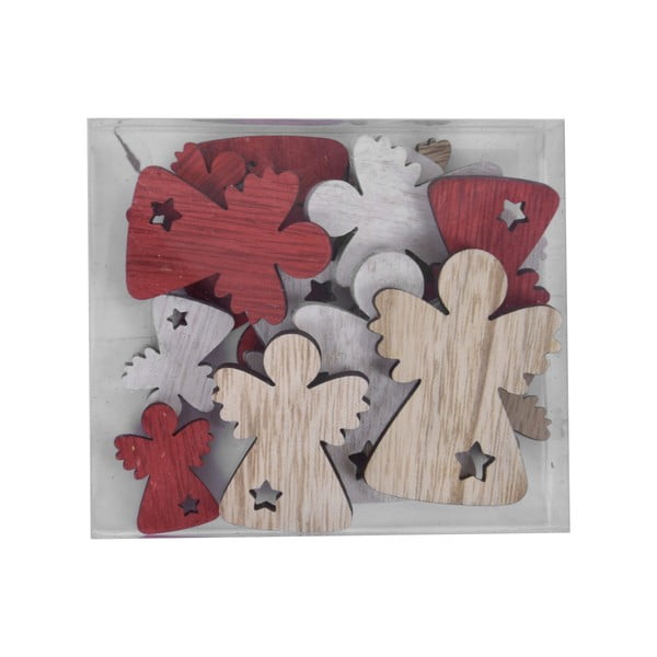 18-st jõulukaunistusest koosnev komplekt, mis koosneb kerubi kujuga. - Ego Dekor-image-1