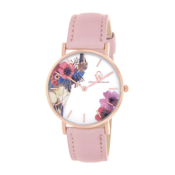 Dámské hodinky s řemínkem ve světle růžové barvě Olivia Westwood Monia