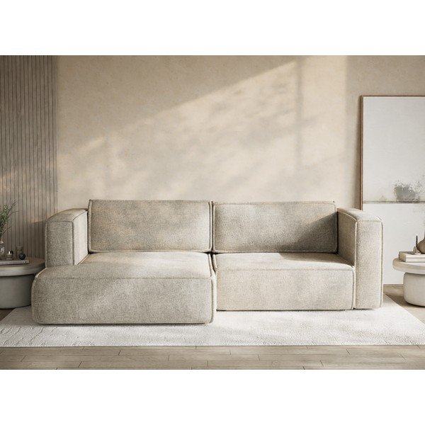 Beež šenilldiivanvoodi/panipaigaga nurgadiivan (vasak nurk/diivanvoodiga) Velto - Maison de Rêve-image-1