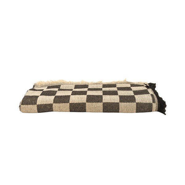 Pruun voodipesu kaheinimesevoodile 240x240 cm Black Checkerboard - Really Nice Things-image-2