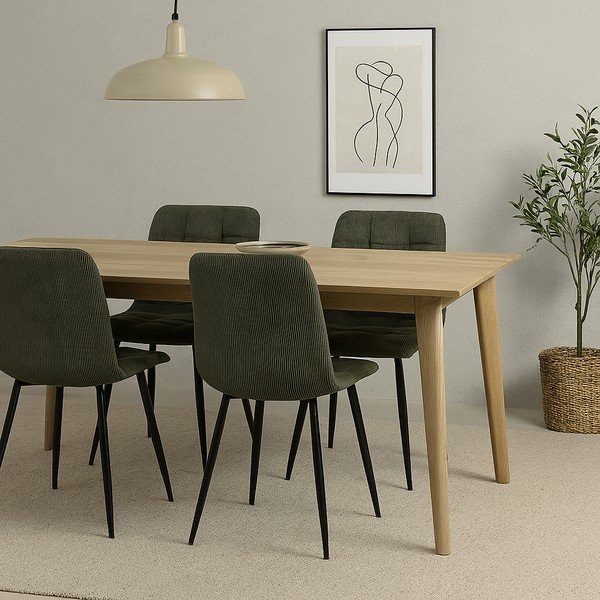 Rohelised polsterdatud söögitoolid 2tk komplektis Moseby - Bonami Essentials-image-1