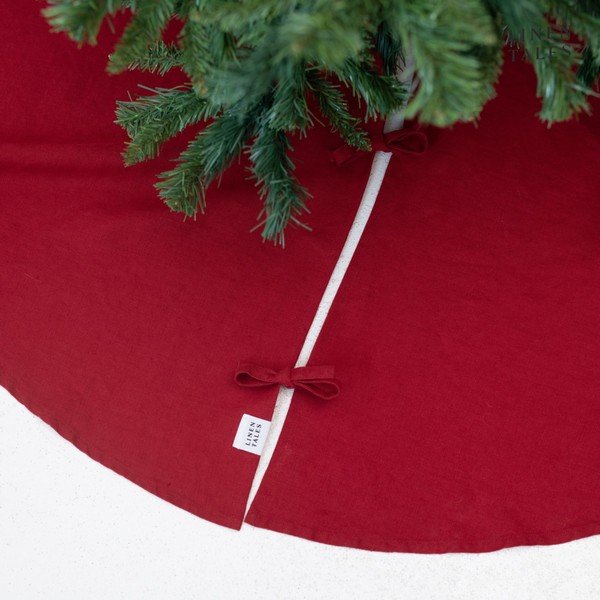 Punane ümmargune vaip ø 125 cm - Linen Tales-image-1