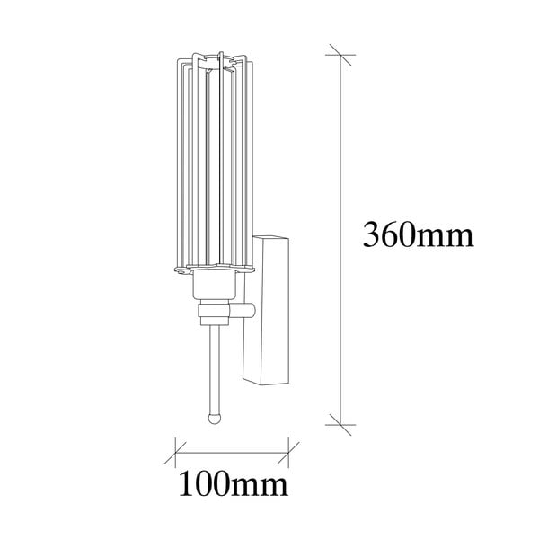 Must-kuldne seinavalgusti ø 8 cm Fellini - Opviq lights-image-4