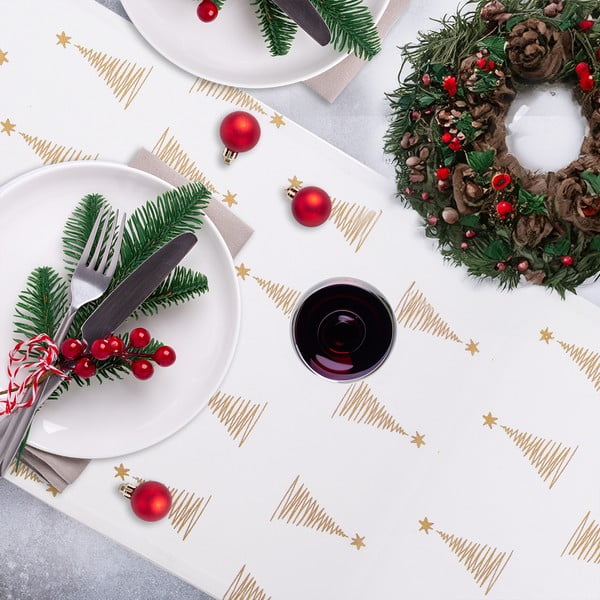 Puuvillane jõulumotiividega linik 32x130 cm - Orion-image-1