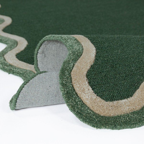 Tumeroheline käsitsi kootud villasegu vaip 120x170 cm Rivo Wool - Flair Rugs-image-3