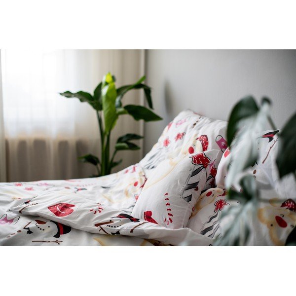 Jõulupuuvillane voodipesu , 140 x 200 cm Snowman - Cotton House-image-2