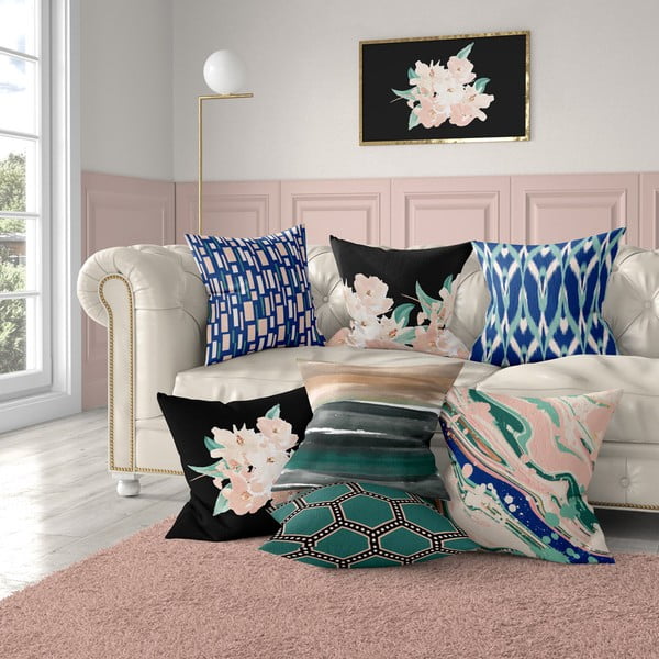 Sinine ja roosa padjapüür Artsy, 43 x 43 cm Honey - Mike & Co. NEW YORK-image-1