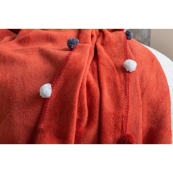 Tellisevärvi fliisist voodikate 150x200 cm Pom Pom - Mijolnir-image-3