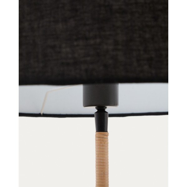 Must põrandavalgusti tekstiilist varjuga (kõrgus 160 cm) Canar - Kave Home-image-3