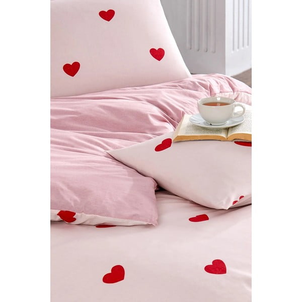 Roosa 4-osaline pikendatud voodipesukomplekt 200x220 cm Red Heart - Mila Home-image-2