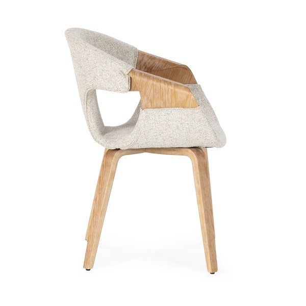 Beežid polsterdatud söögitoolid käetugedega, 2 tk komplektis Elif - MOME-image-4