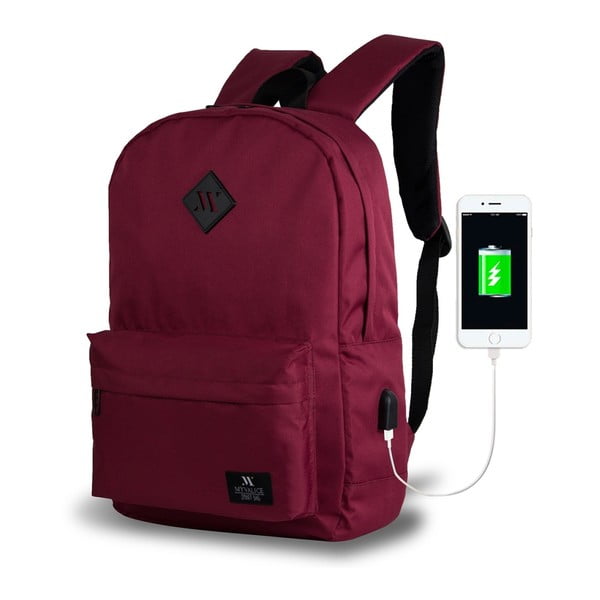 Tumepunane My Valice SPECTA Smart Bag USB-pordiga - Myvalice