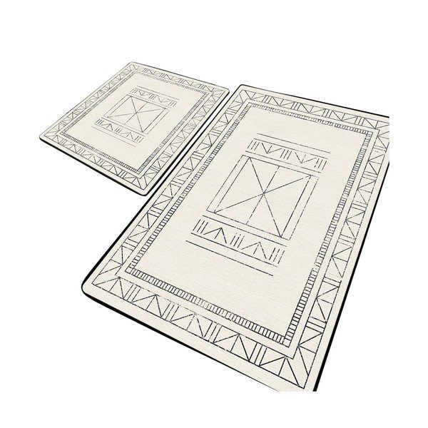 Kreemikad vannitoamatid komplektis 2 tükki 60x100 cm Touch - Foutastic