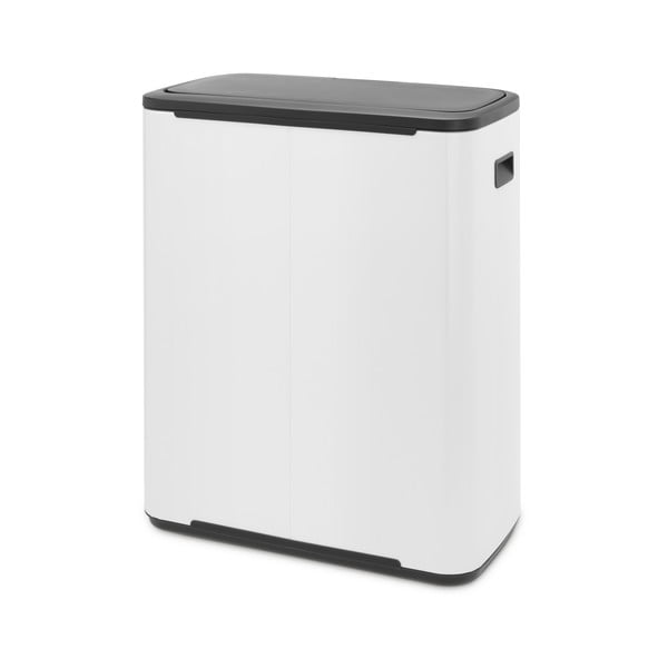 Valge terasest prügikast jäätmete sorteerimise jaoks 60 l Bo Touch Bin - Brabantia-image-3