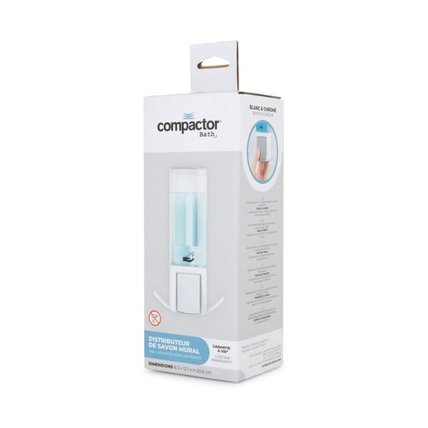 Valge seinale paigaldatav seebidosaator 500 ml - Compactor-image-3