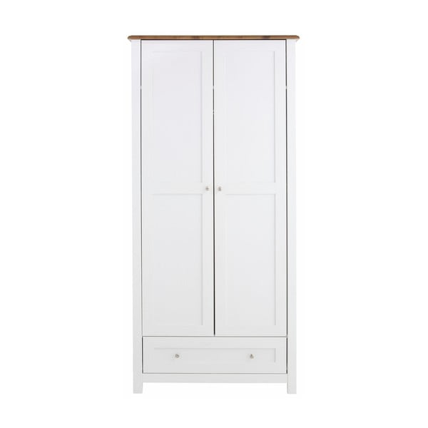 Bílá dvoudveřová šatní skříň Støraa Axel