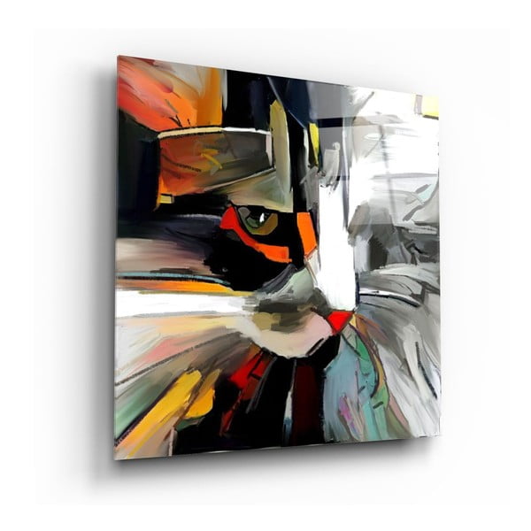 Klaasimaal, 60 x 60 cm Abstract Cat - Insigne