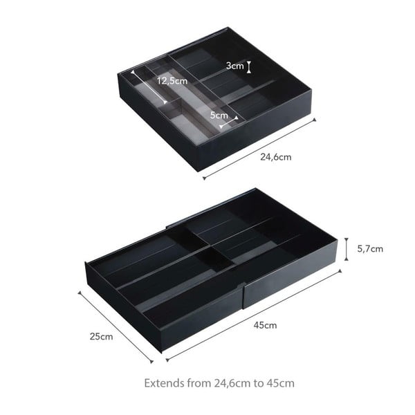 Must plastikust korrastaja Tower - YAMAZAKI-image-3